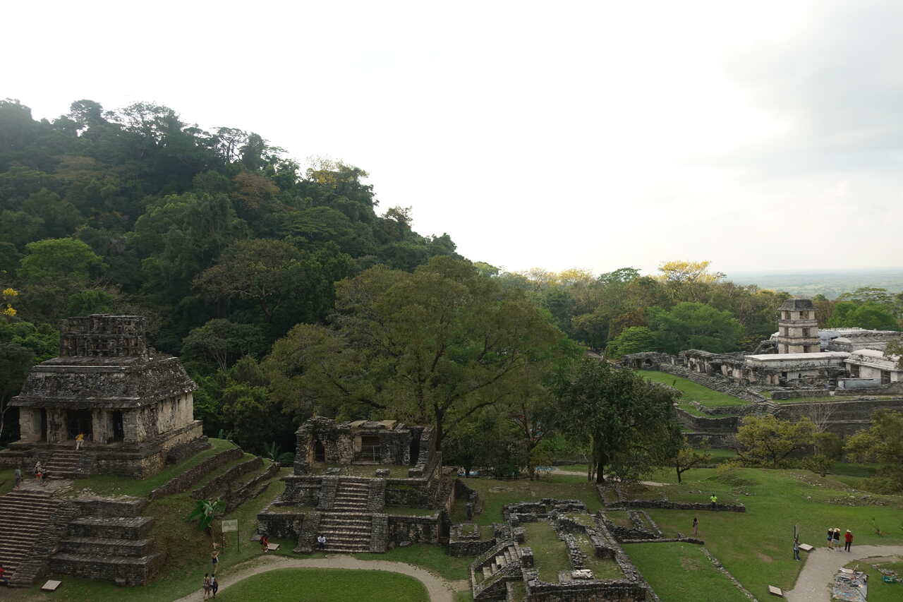 Pyramidy v Palenque, Mexiko